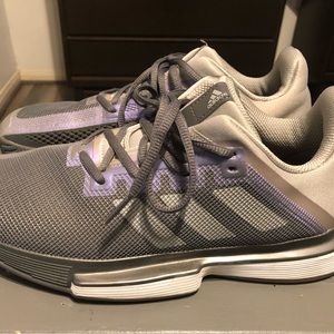 👟Size 9 Women’s Adidas Solematch Bounce Purple Tennis Court Shoes, Like New!!👟